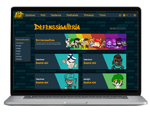 Cover image of the Altzone webpage on a laptop screen