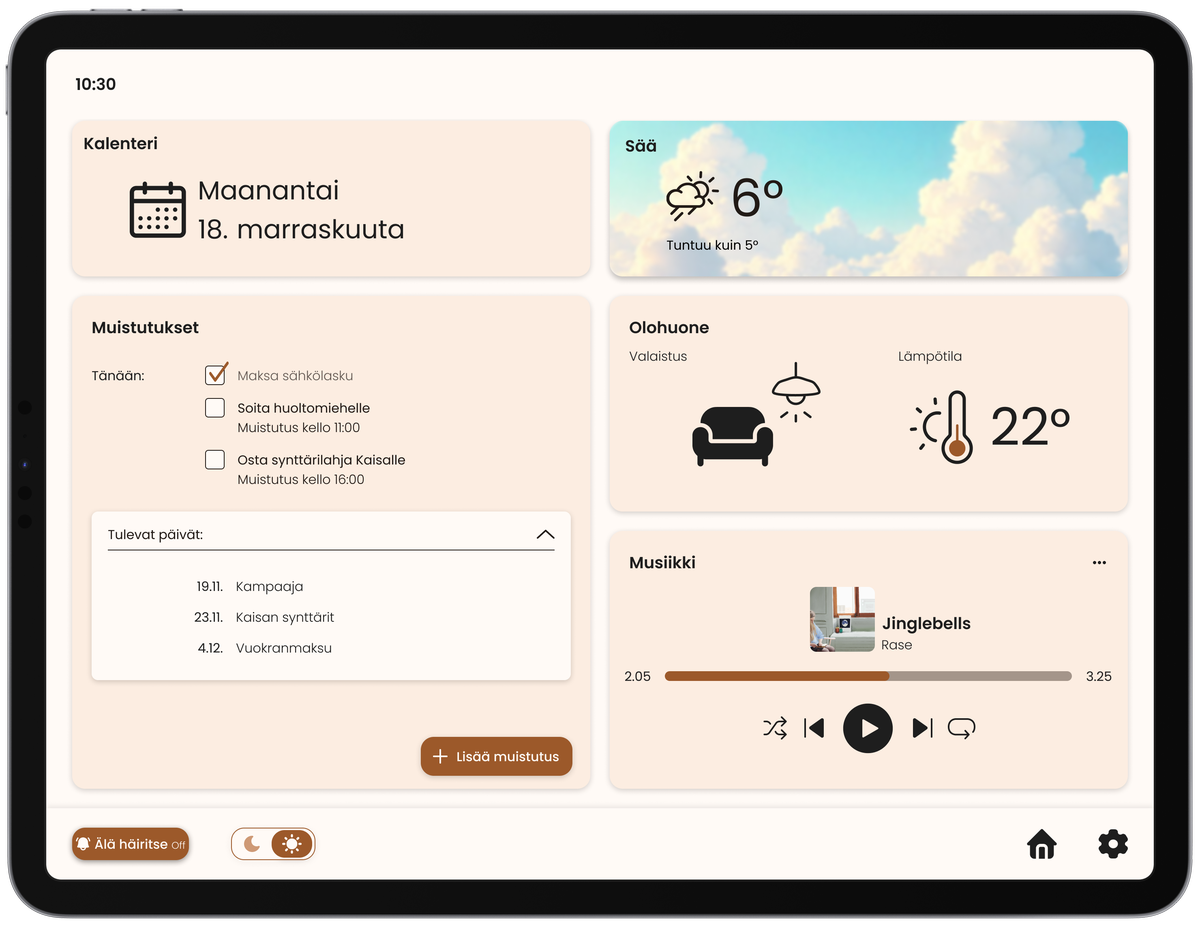 Tablet with the ESSI app on the screen